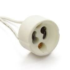 Conector Gu10 Soquete Porcelana Lâmpada Led Dicroica