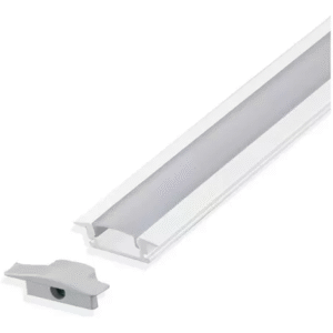 Perfil De Led Sobrepor Branco Slim 1 Metro Largura 17mm P/ Fita Led
